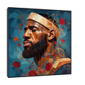 Umetnička slika ​Lebron sa ružama na platnu - NS Canvas Shop