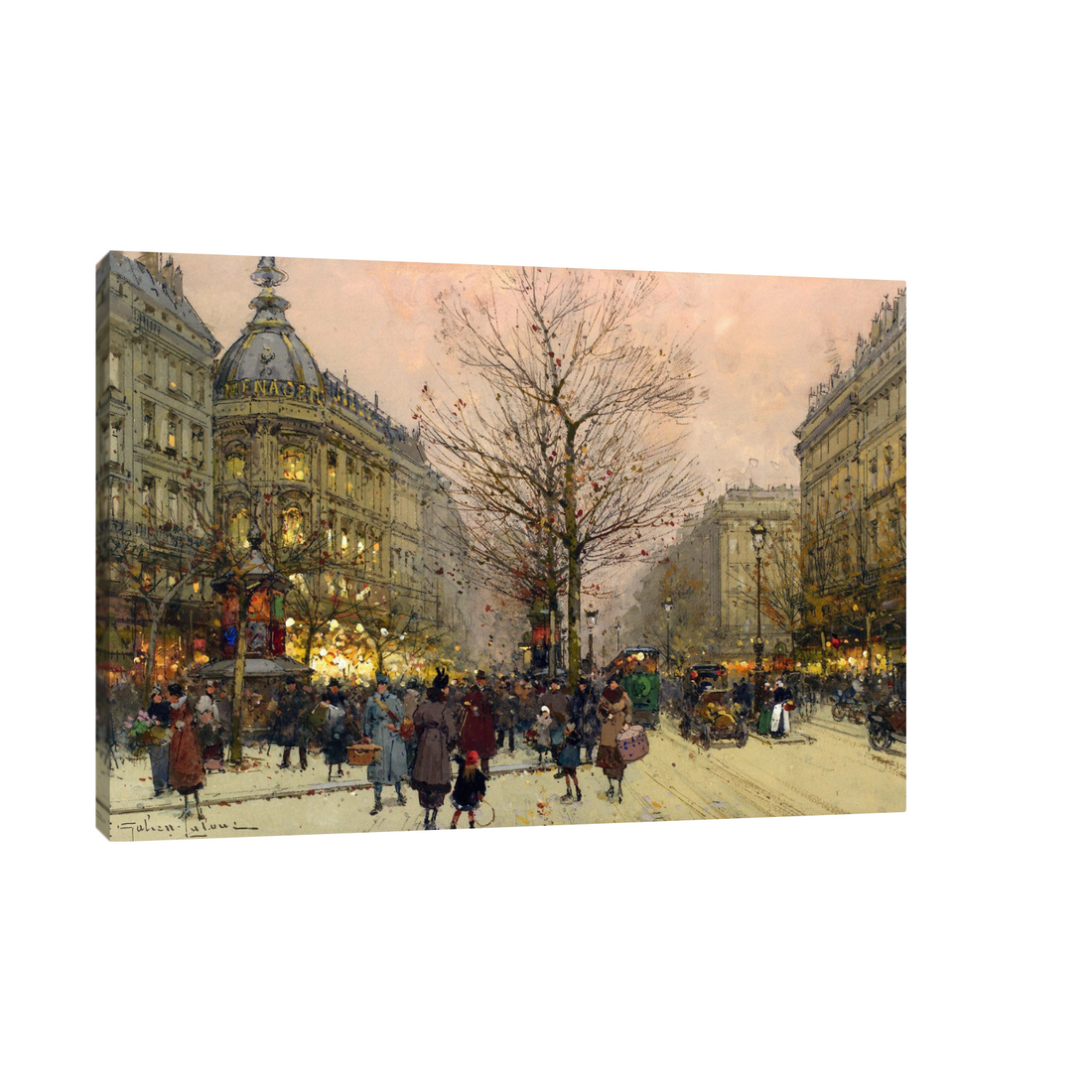 Umetnička slika ​Les Grands Boulevards, Paris,Eugène Galien-Laloue na platnu - NS Canvas Shop