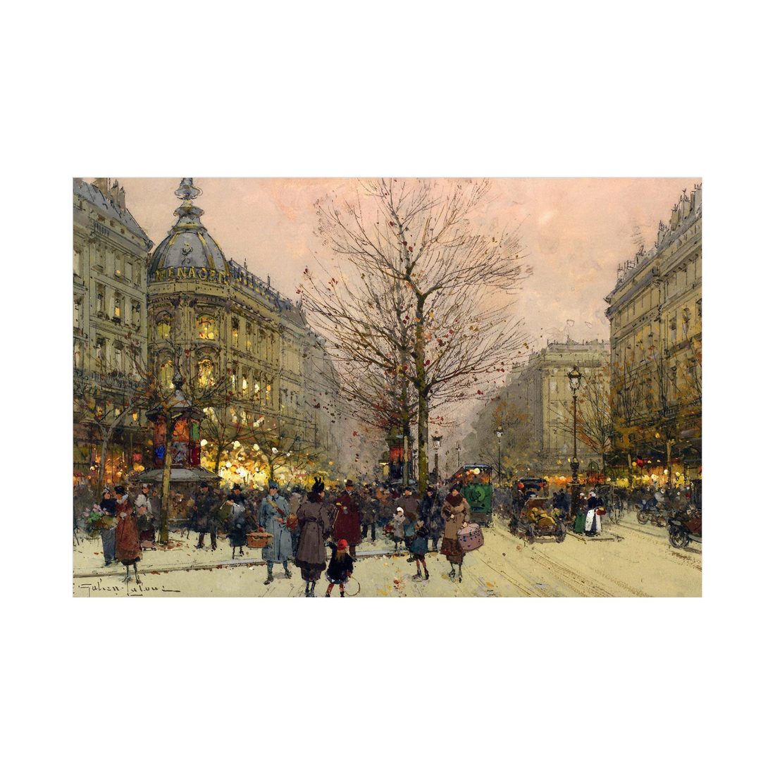 Umetnička slika ​Les Grands Boulevards, Paris,Eugène Galien-Laloue na platnu - NS Canvas Shop