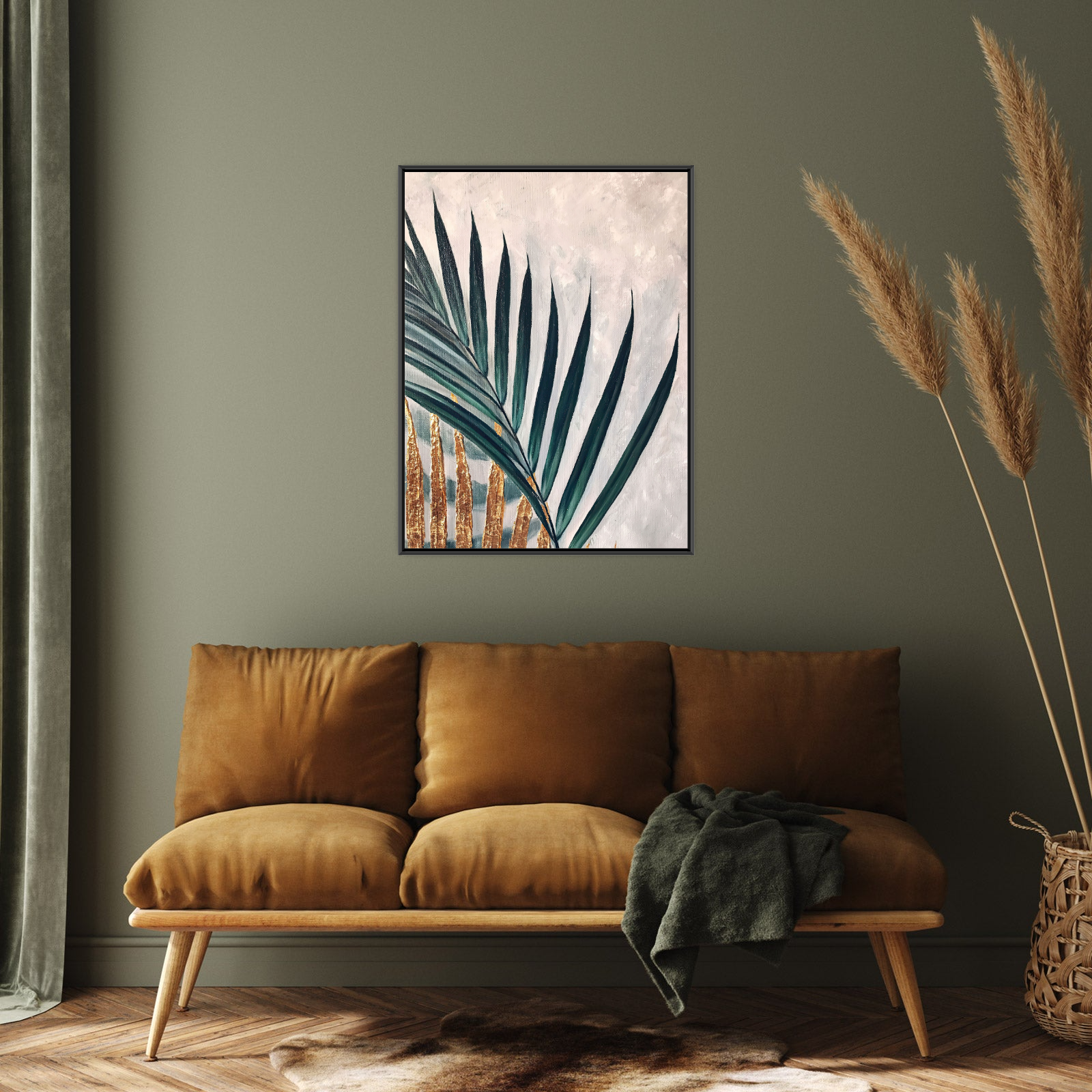 Umetnička slika ​Listovi palme na platnu - NS Canvas Shop