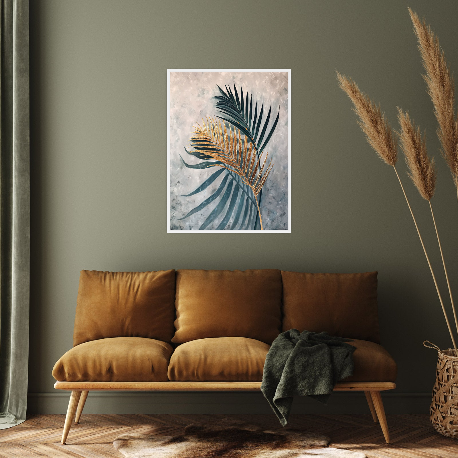 Umetnička slika ​Listovi palme II na platnu - NS Canvas Shop