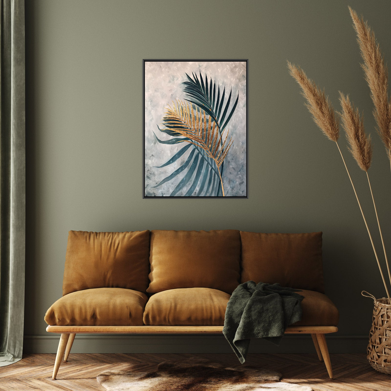 Umetnička slika ​Listovi palme II na platnu - NS Canvas Shop