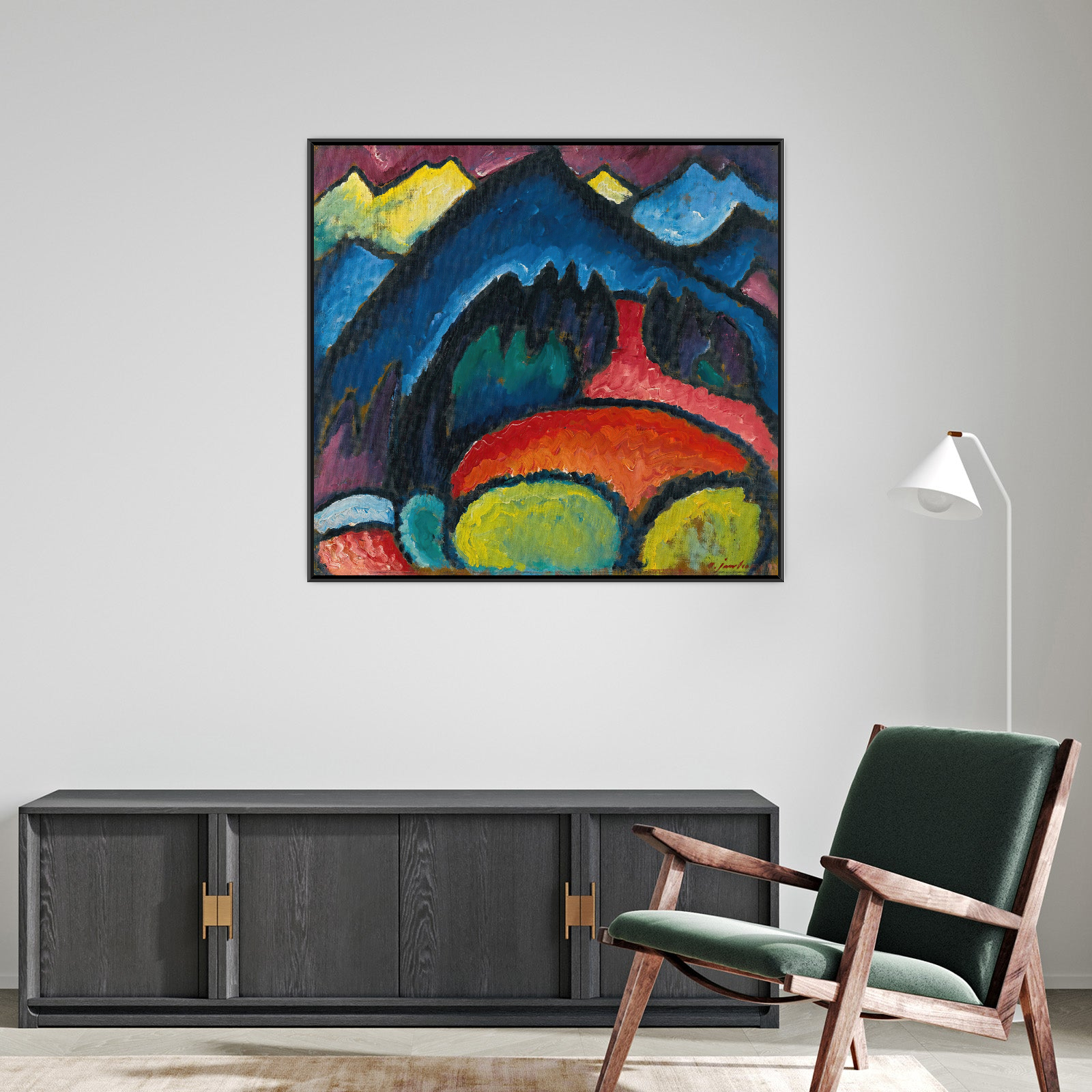 Umetnička slika ​Lithograph Blue, The Boat, Wassily Kandinsky na platnu - NS Canvas Shop