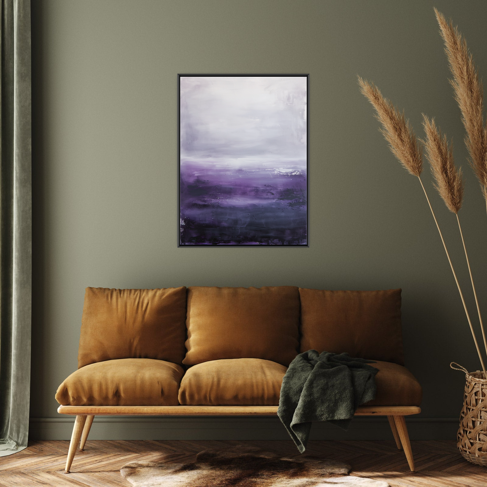 Umetnička slika ​Ljubičasti pejzaž na platnu - NS Canvas Shop