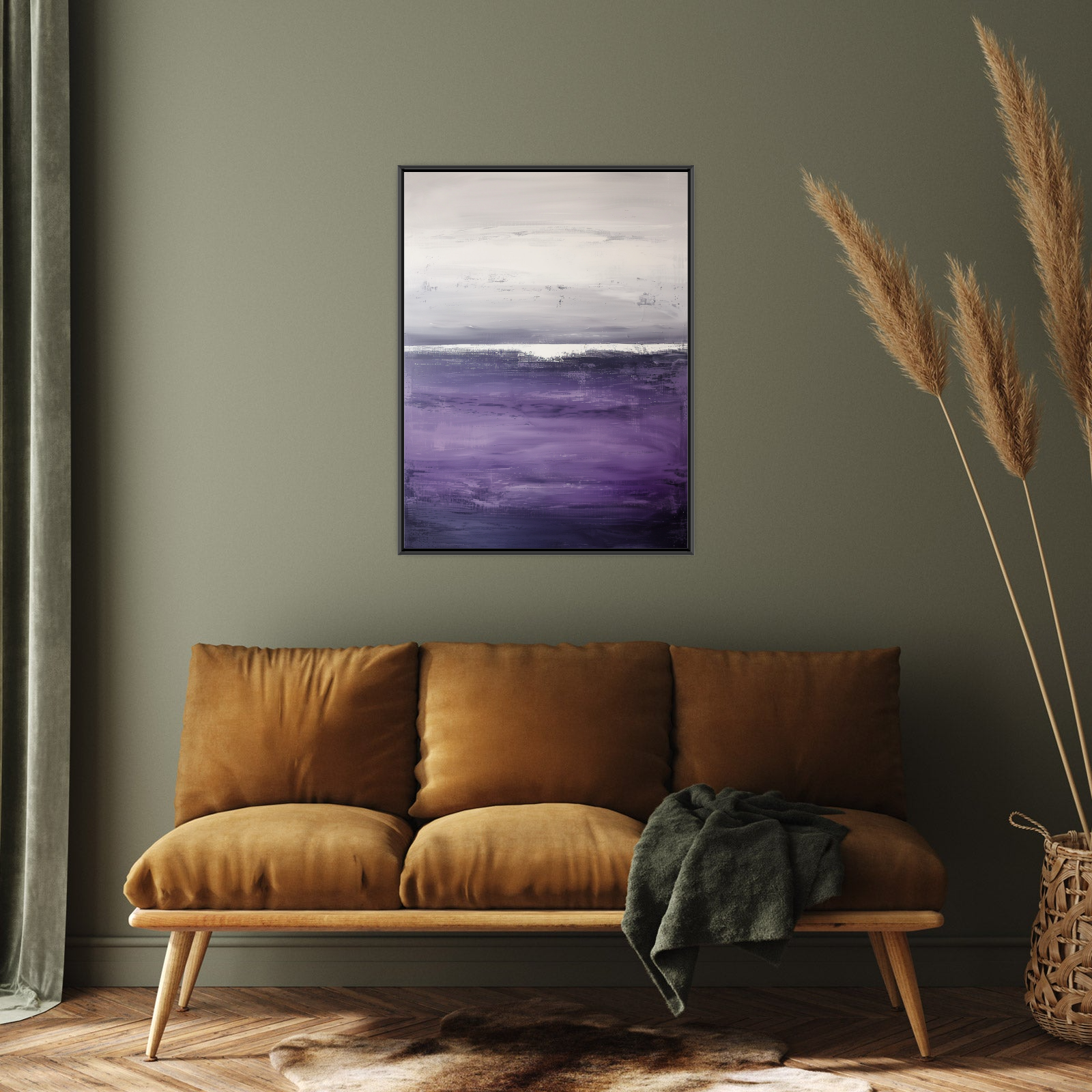 Umetnička slika ​Ljubičasti pejzaž II na platnu - NS Canvas Shop