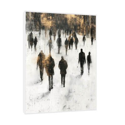 Umetnička slika ​Ljudi u magli na platnu - NS Canvas Shop