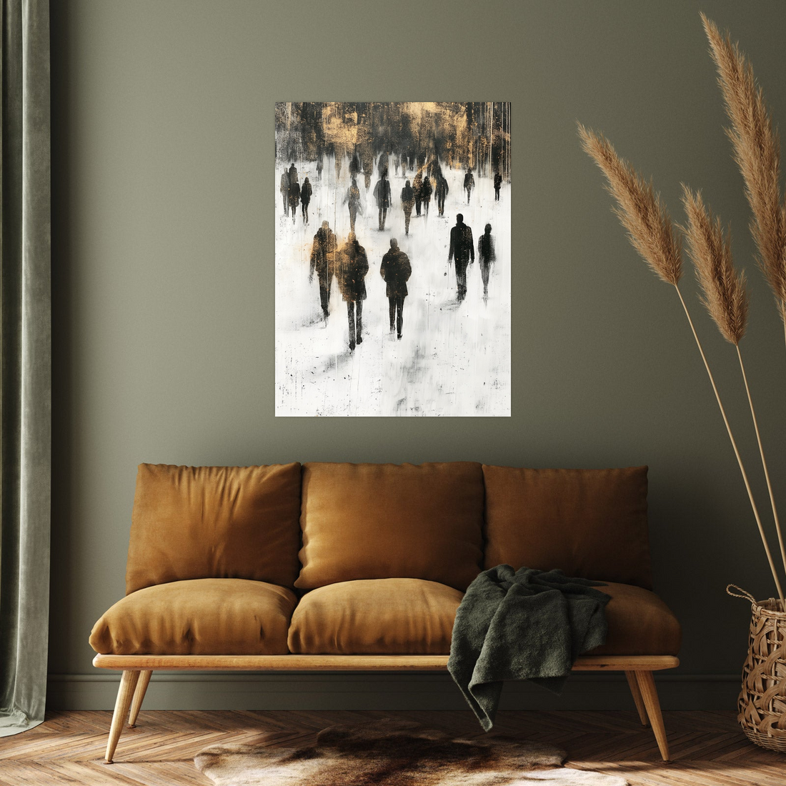 Umetnička slika ​Ljudi u magli na platnu - NS Canvas Shop