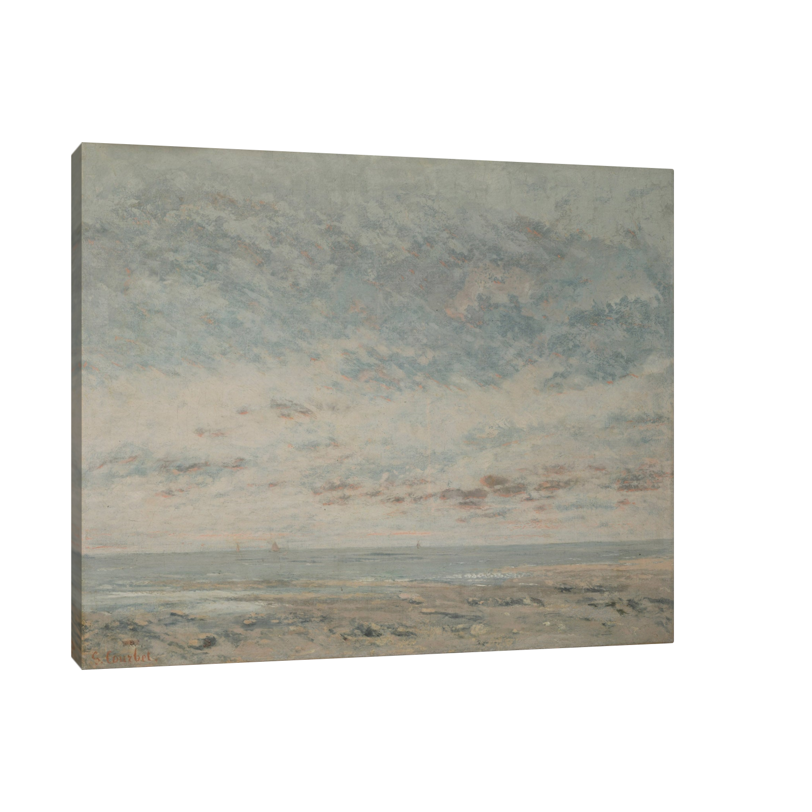 Umetnička slika ​Low Tide at Trouville, Gustave Courbet na platnu - NS Canvas Shop