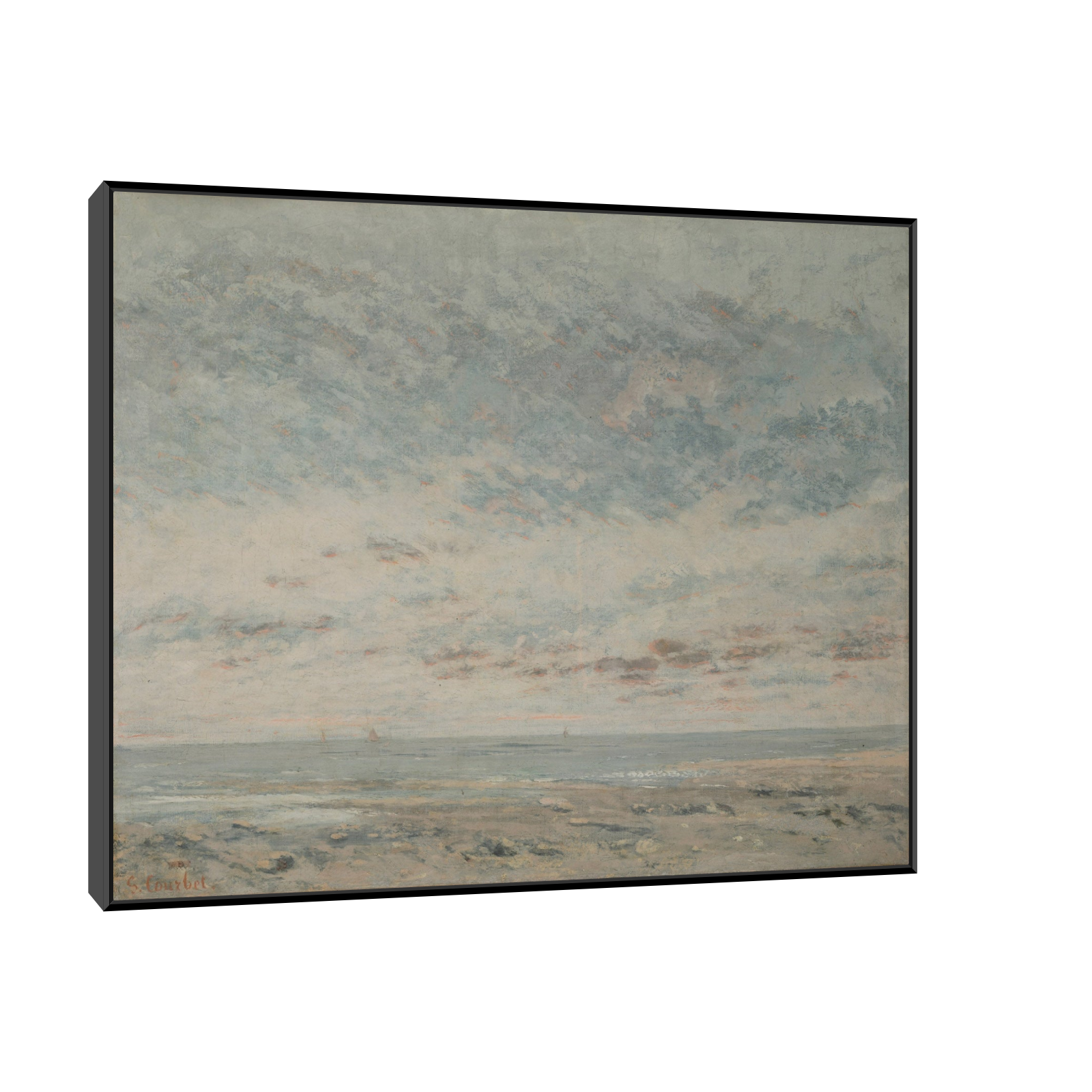 Umetnička slika ​Low Tide at Trouville, Gustave Courbet na platnu - NS Canvas Shop
