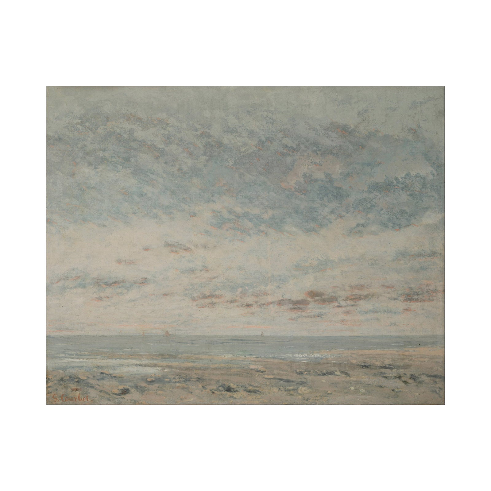 Umetnička slika ​Low Tide at Trouville, Gustave Courbet na platnu - NS Canvas Shop