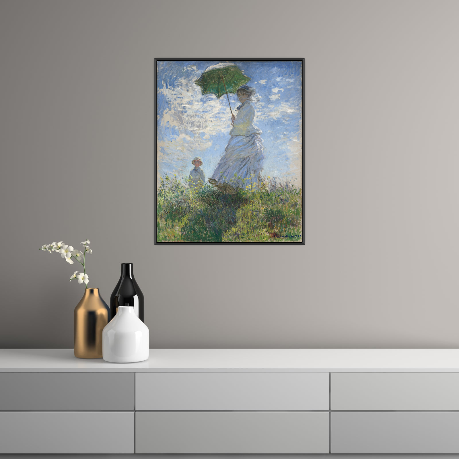 Umetnička slika ​Madame Monet and Her Son, Claude Monet na platnu - NS Canvas Shop