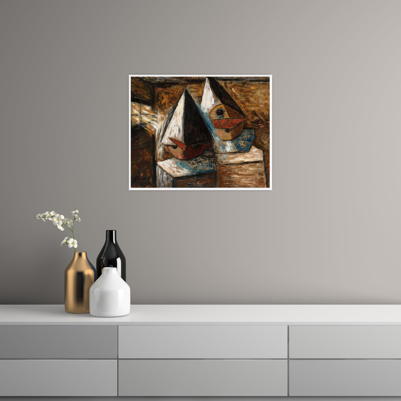 Umetnička slika ​Mali pierroci, Tadeusz Makowski na platnu - NS Canvas Shop