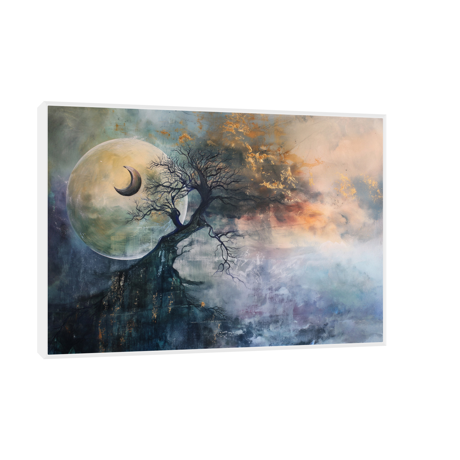 Umetnička slika ​Mesec u mesecu na platnu - NS Canvas Shop