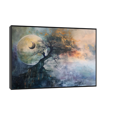 Umetnička slika ​Mesec u mesecu na platnu - NS Canvas Shop