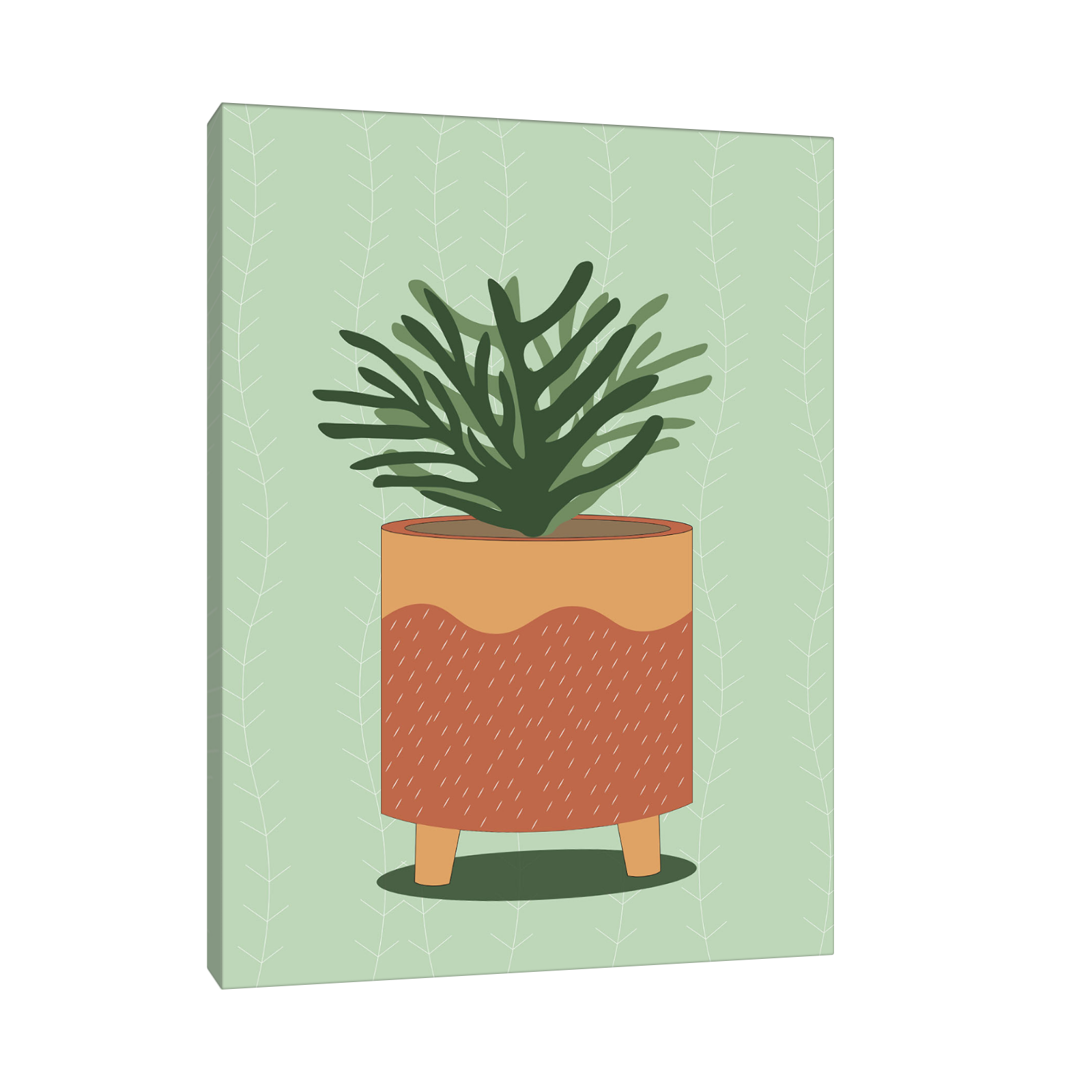 Minimalistička ilustracija biljke u saksiji