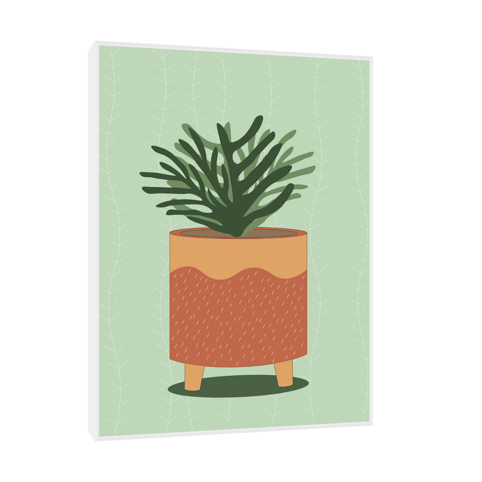 Minimalistička ilustracija biljke u saksiji