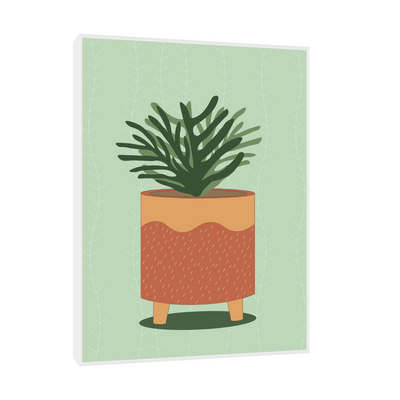 Minimalistička ilustracija biljke u saksiji