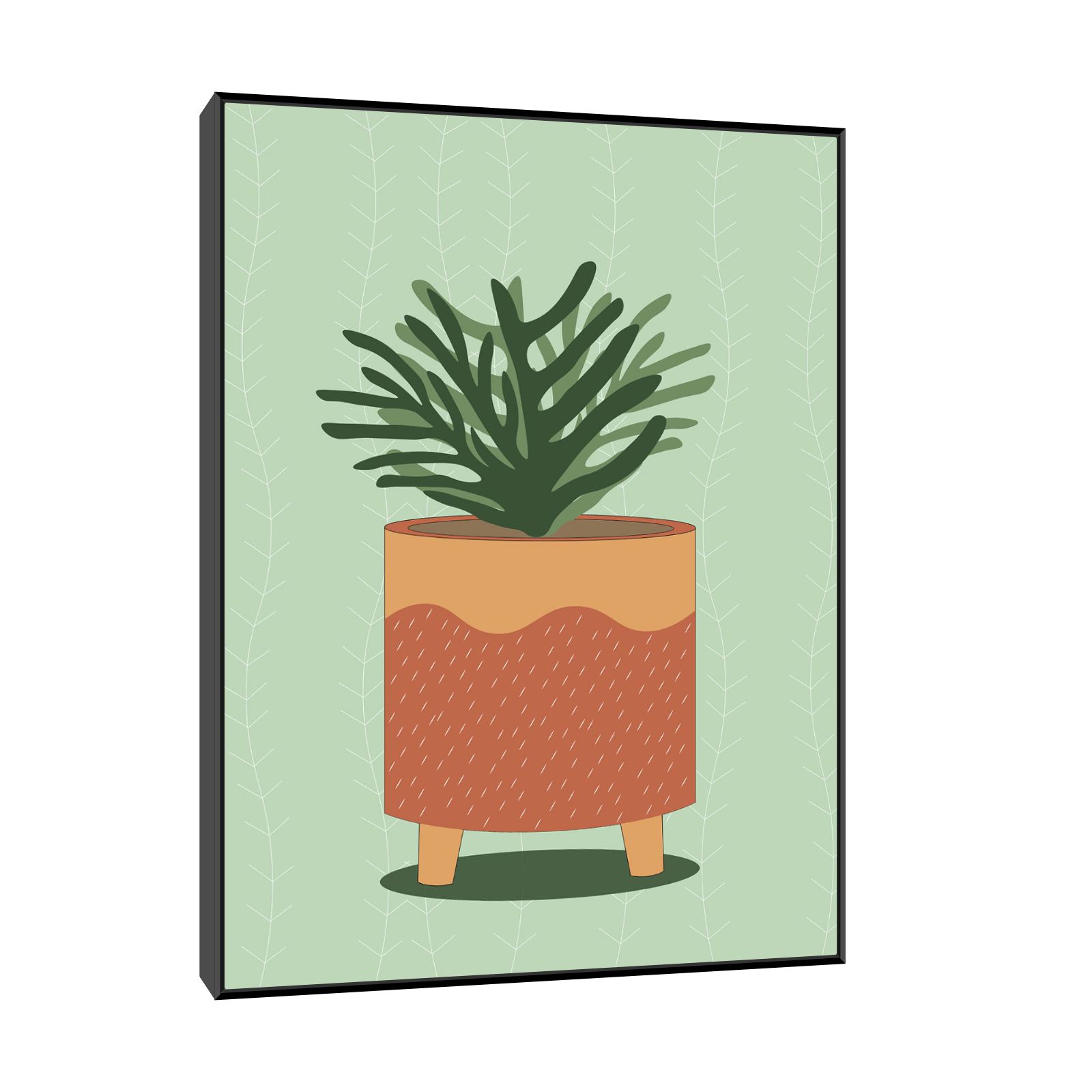 Minimalistička ilustracija biljke u saksiji