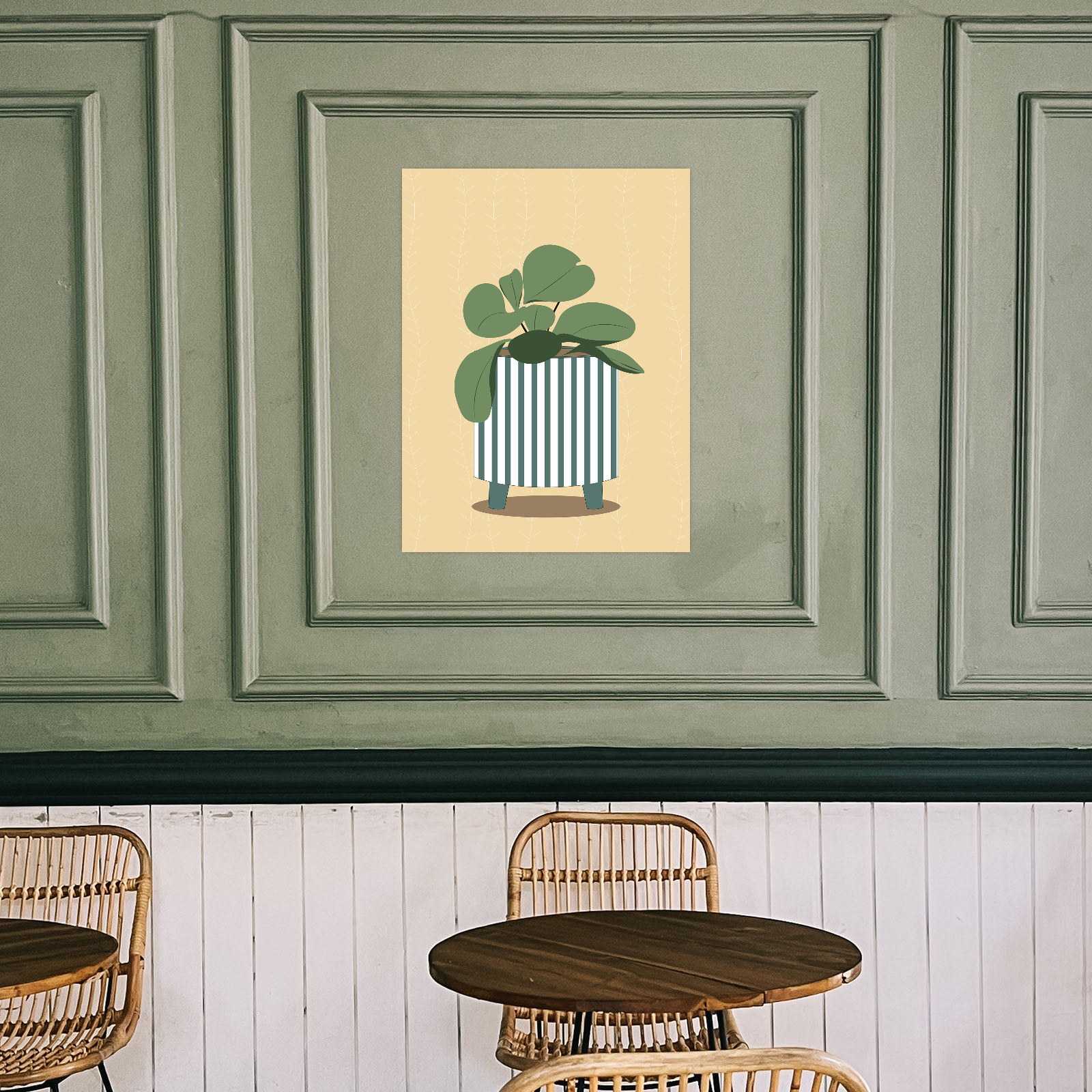 Minimalistička ilustracija biljke u saksiji II