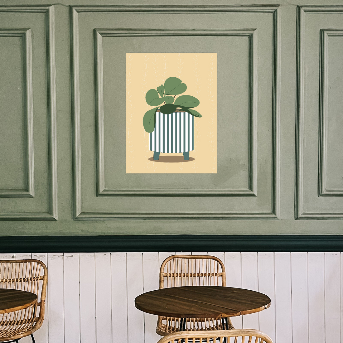 Minimalistička ilustracija biljke u saksiji II