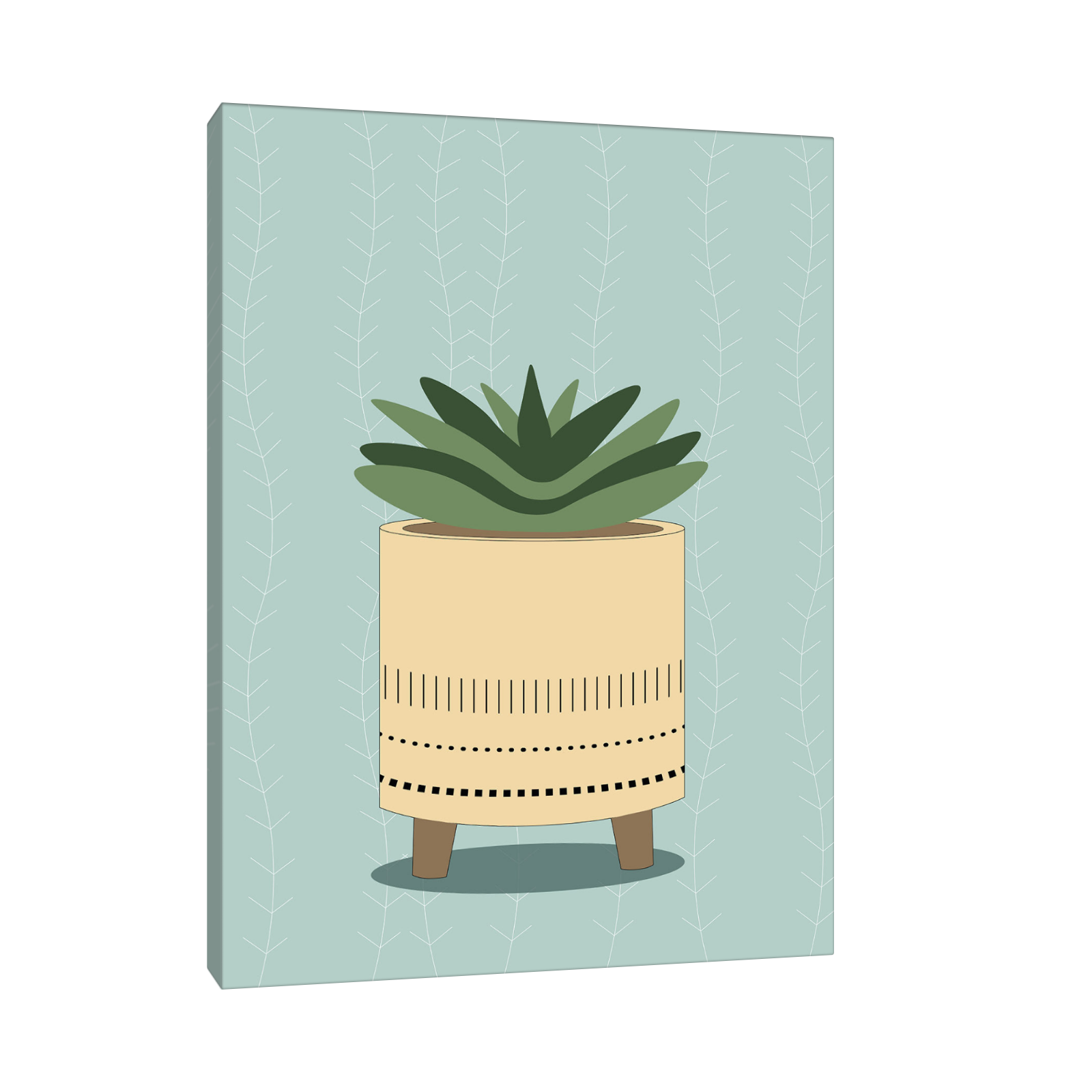 Minimalistička ilustracija biljke u saksiji III