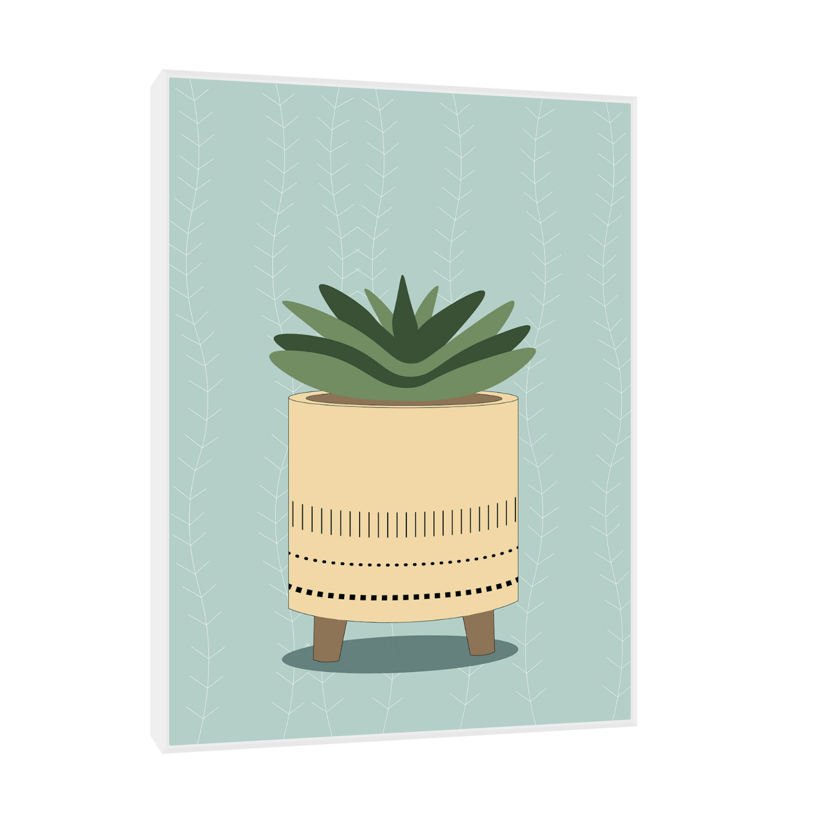 Minimalistička ilustracija biljke u saksiji III