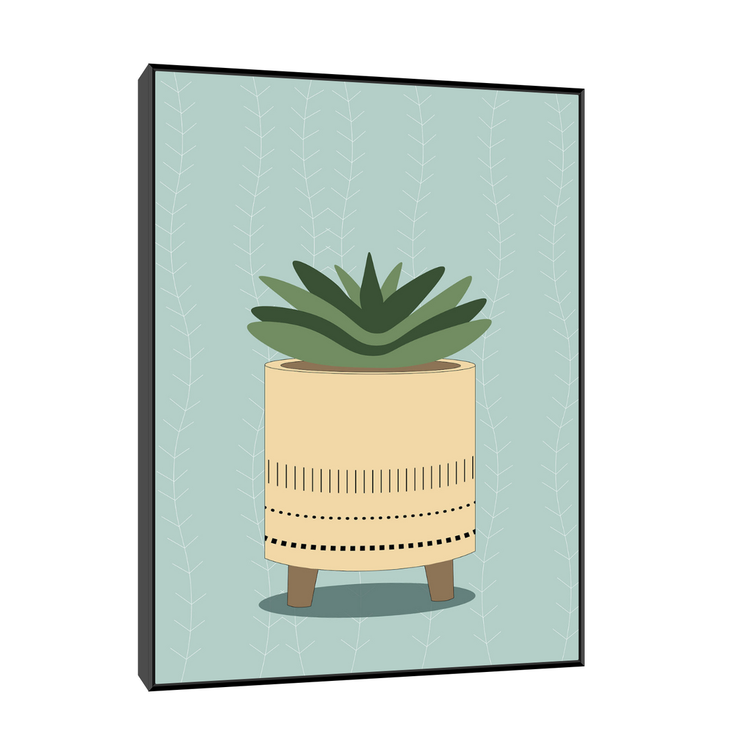 Minimalistička ilustracija biljke u saksiji III