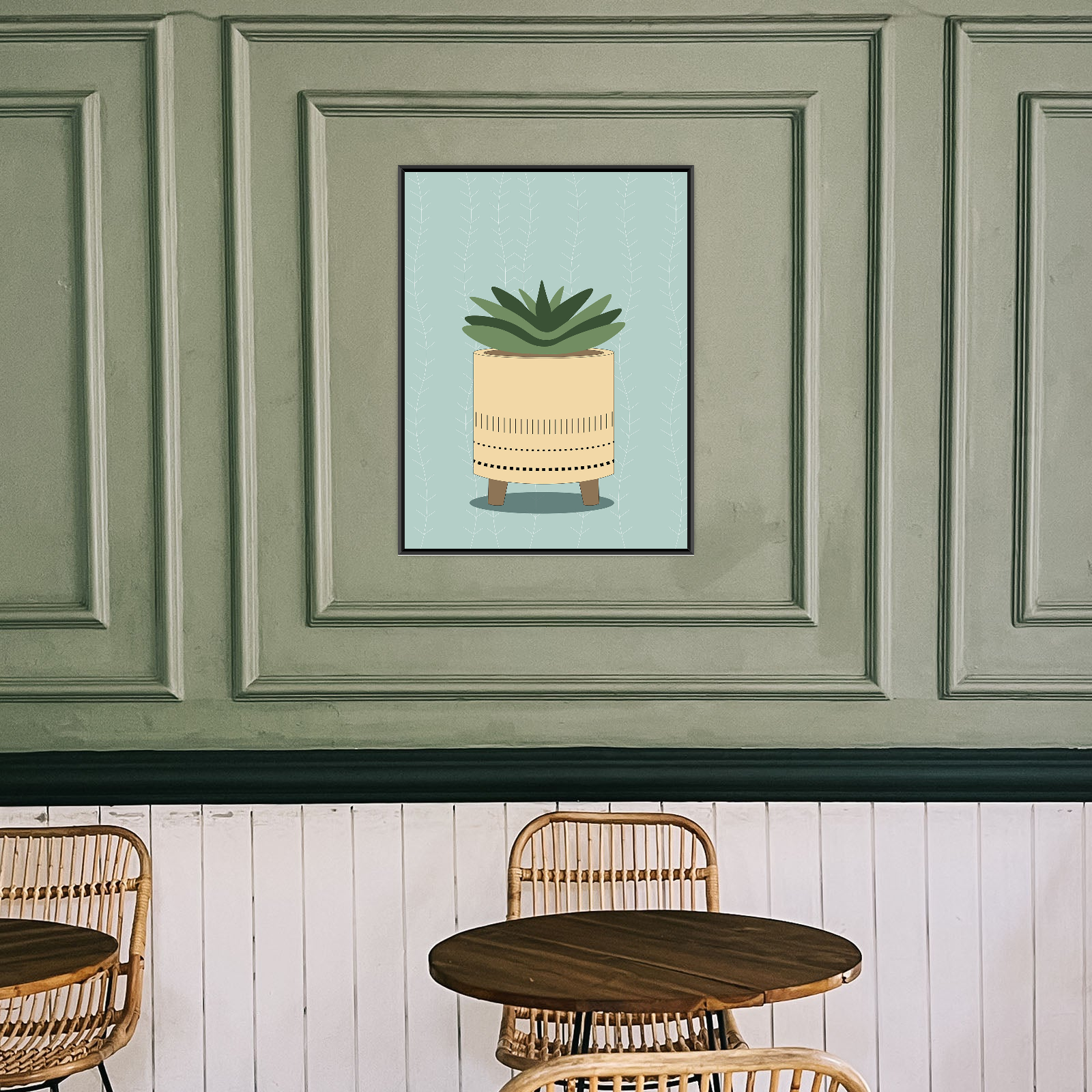 Minimalistička ilustracija biljke u saksiji III