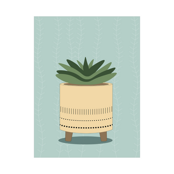 Minimalistička ilustracija biljke u saksiji III