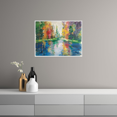 Umetnička slika ​Mirno Jezero na platnu - NS Canvas Shop