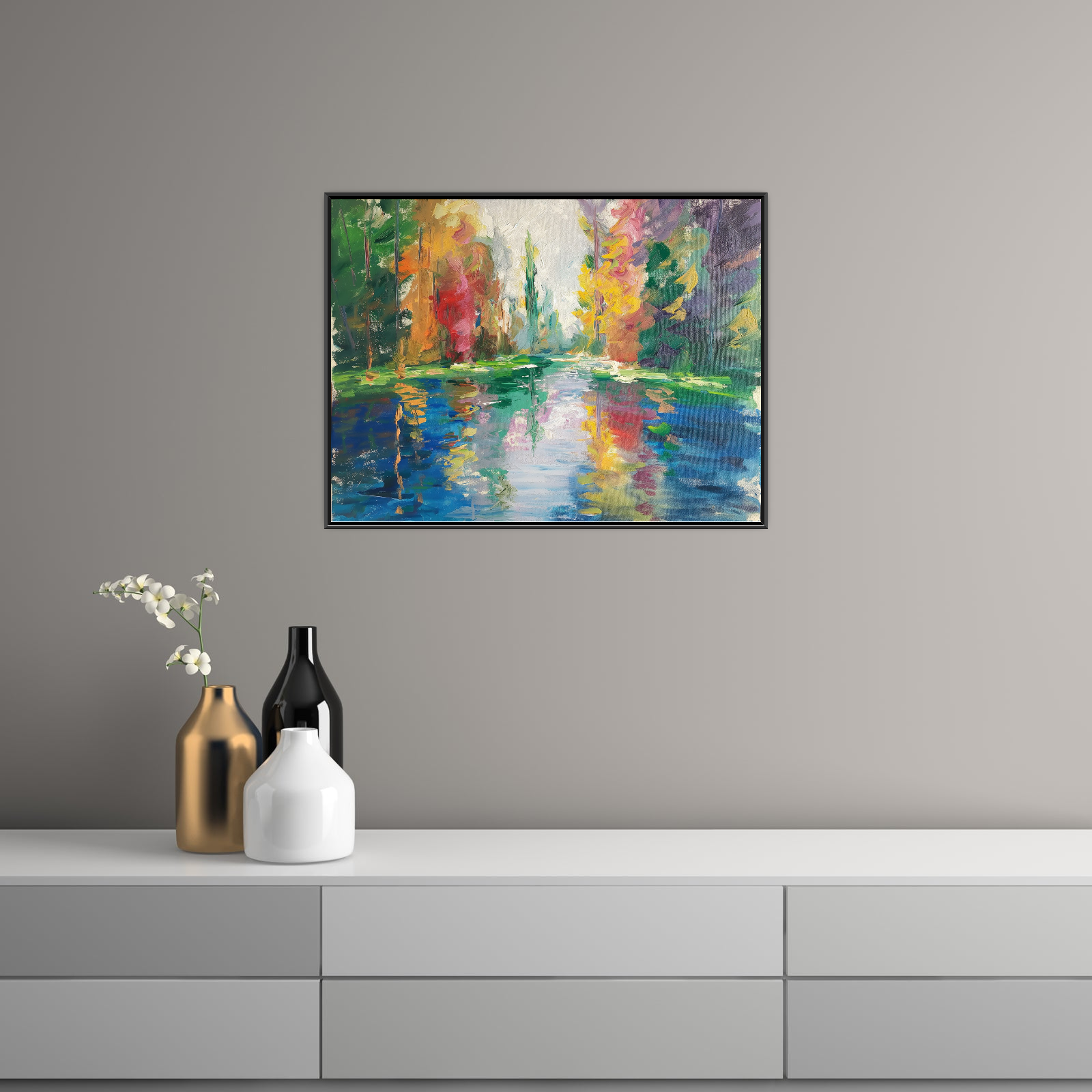 Umetnička slika ​Mirno Jezero na platnu - NS Canvas Shop