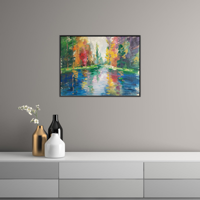 Umetnička slika ​Mirno Jezero na platnu - NS Canvas Shop