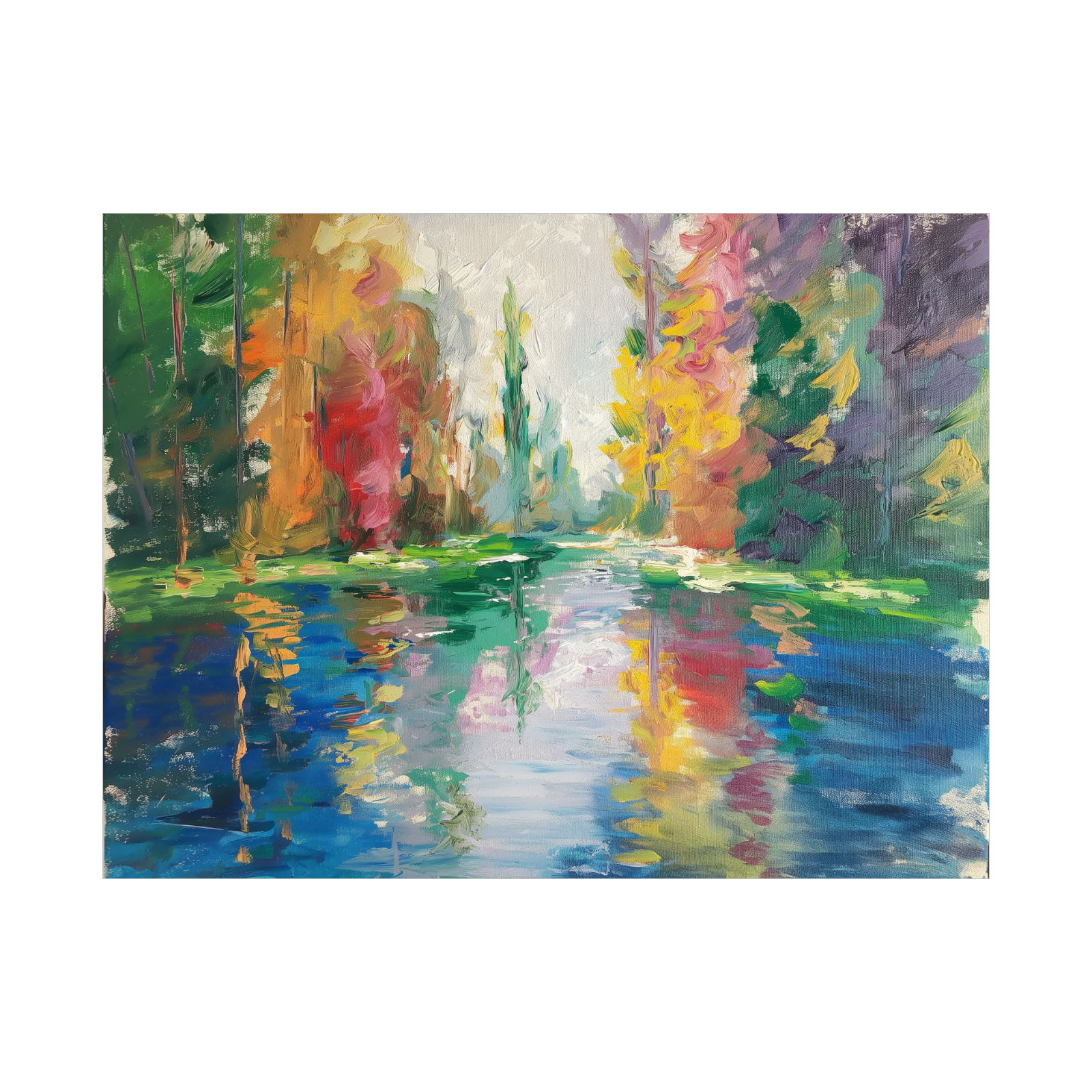 Umetnička slika ​Mirno Jezero na platnu - NS Canvas Shop