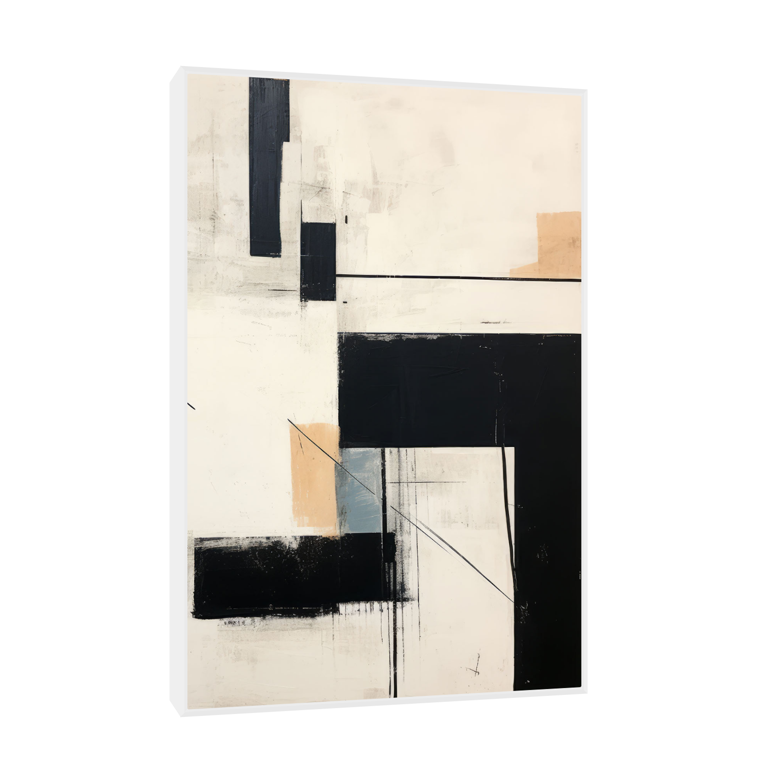 Umetnička slika ​Monohromna geometrija na platnu - NS Canvas Shop