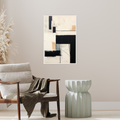 Umetnička slika ​Monohromna geometrija na platnu - NS Canvas Shop
