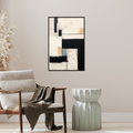 Umetnička slika ​Monohromna geometrija na platnu - NS Canvas Shop