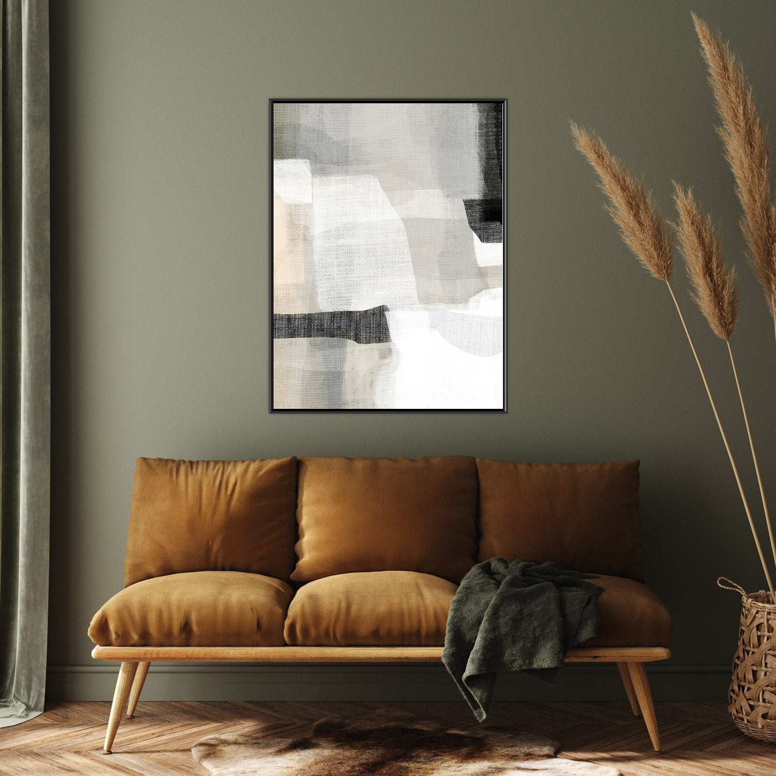 Umetnička slika ​Monohromne forme na platnu - NS Canvas Shop