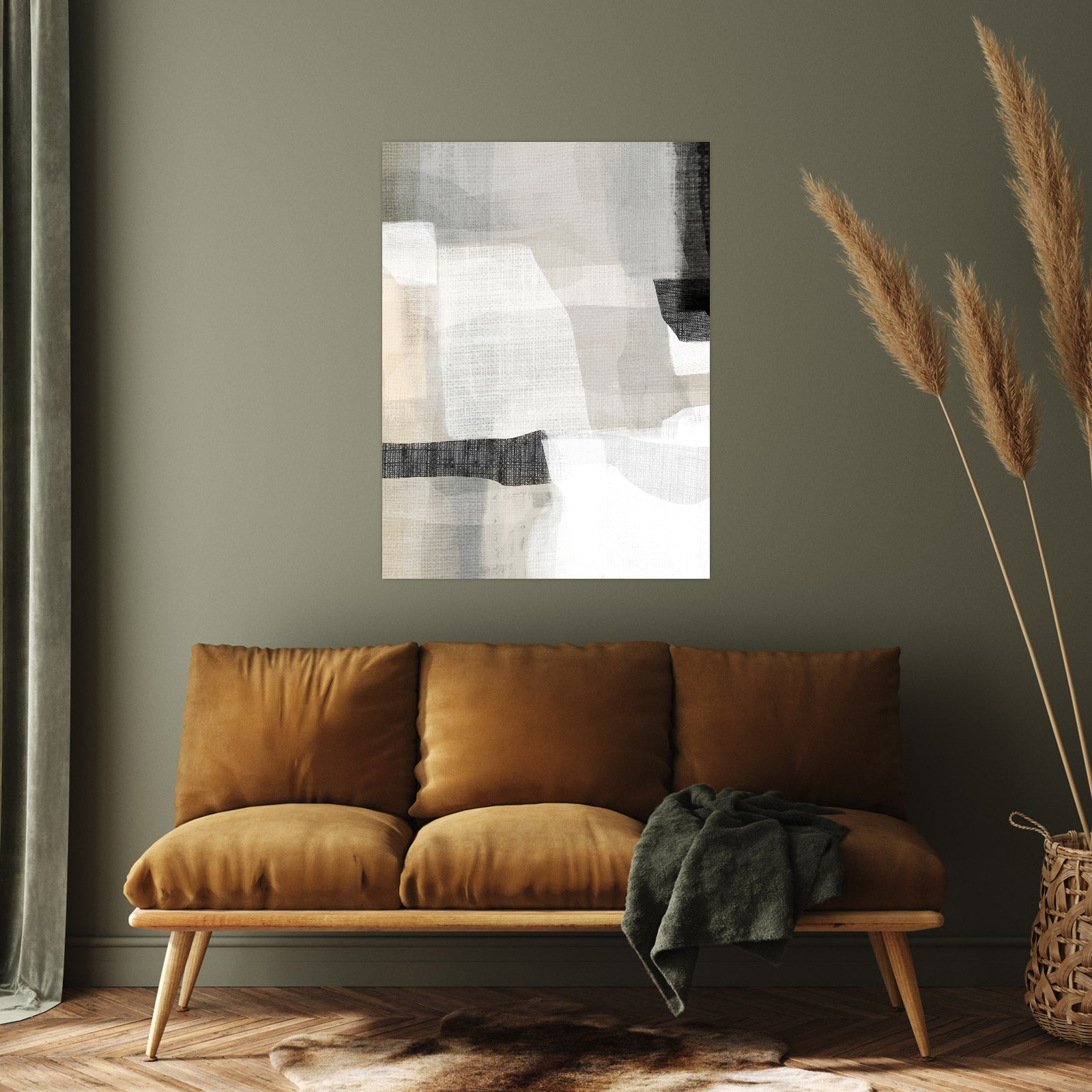 Umetnička slika ​Monohromne forme na platnu - NS Canvas Shop