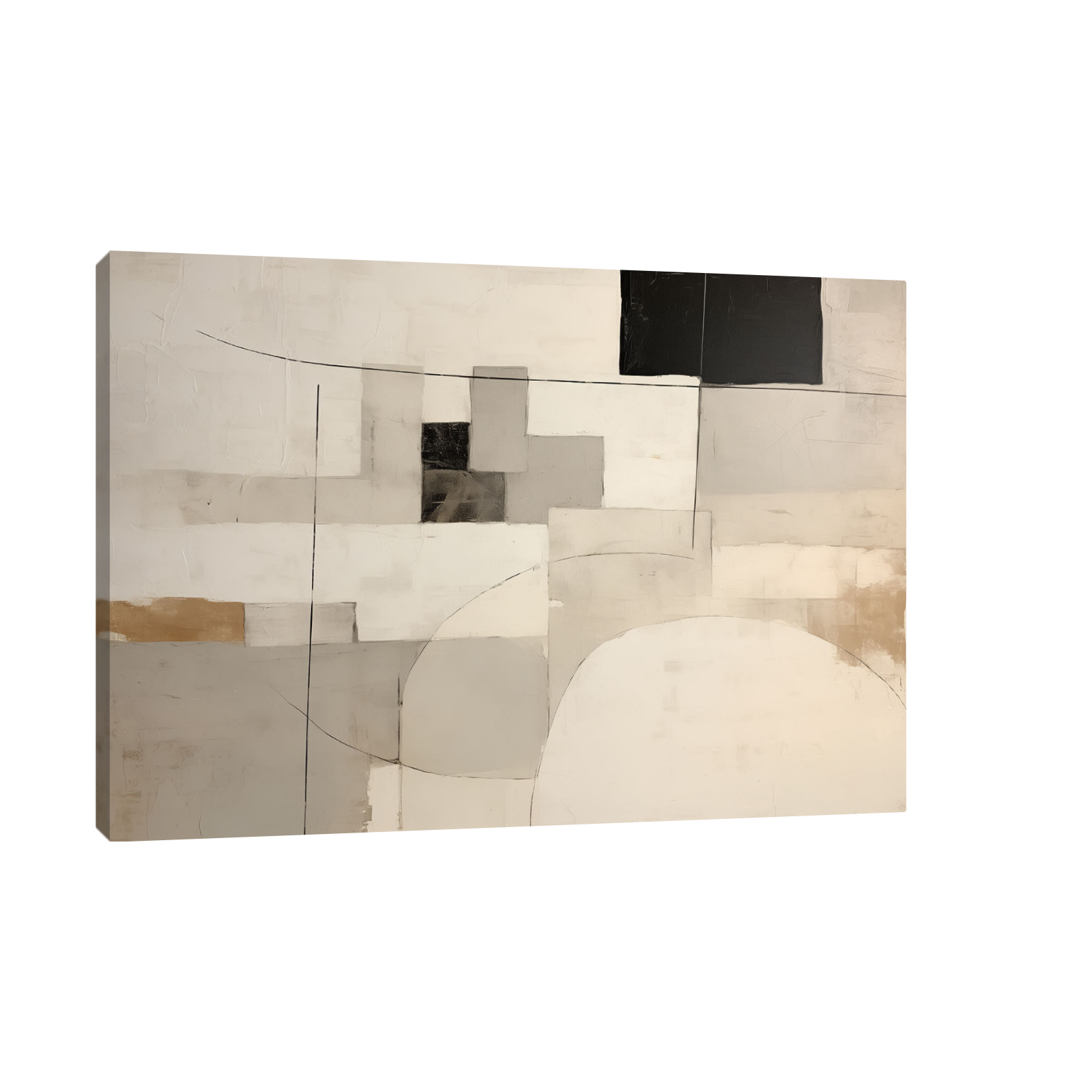 Umetnička slika ​Monohromni ritam na platnu - NS Canvas Shop