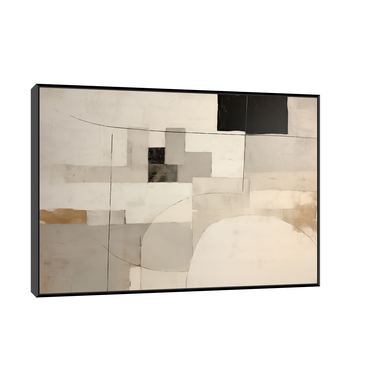 Umetnička slika ​Monohromni ritam na platnu - NS Canvas Shop