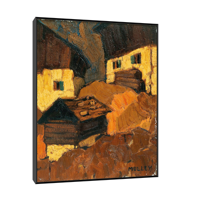 Umetnička slika ​Mountain farm, Oskar Mulley na platnu - NS Canvas Shop
