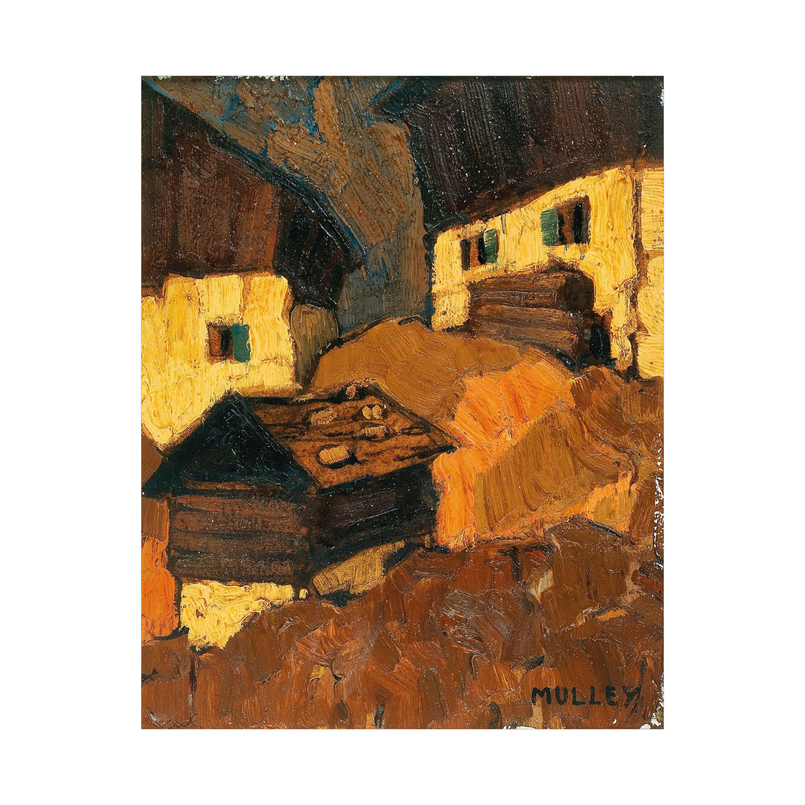 Umetnička slika ​Mountain farm, Oskar Mulley na platnu - NS Canvas Shop