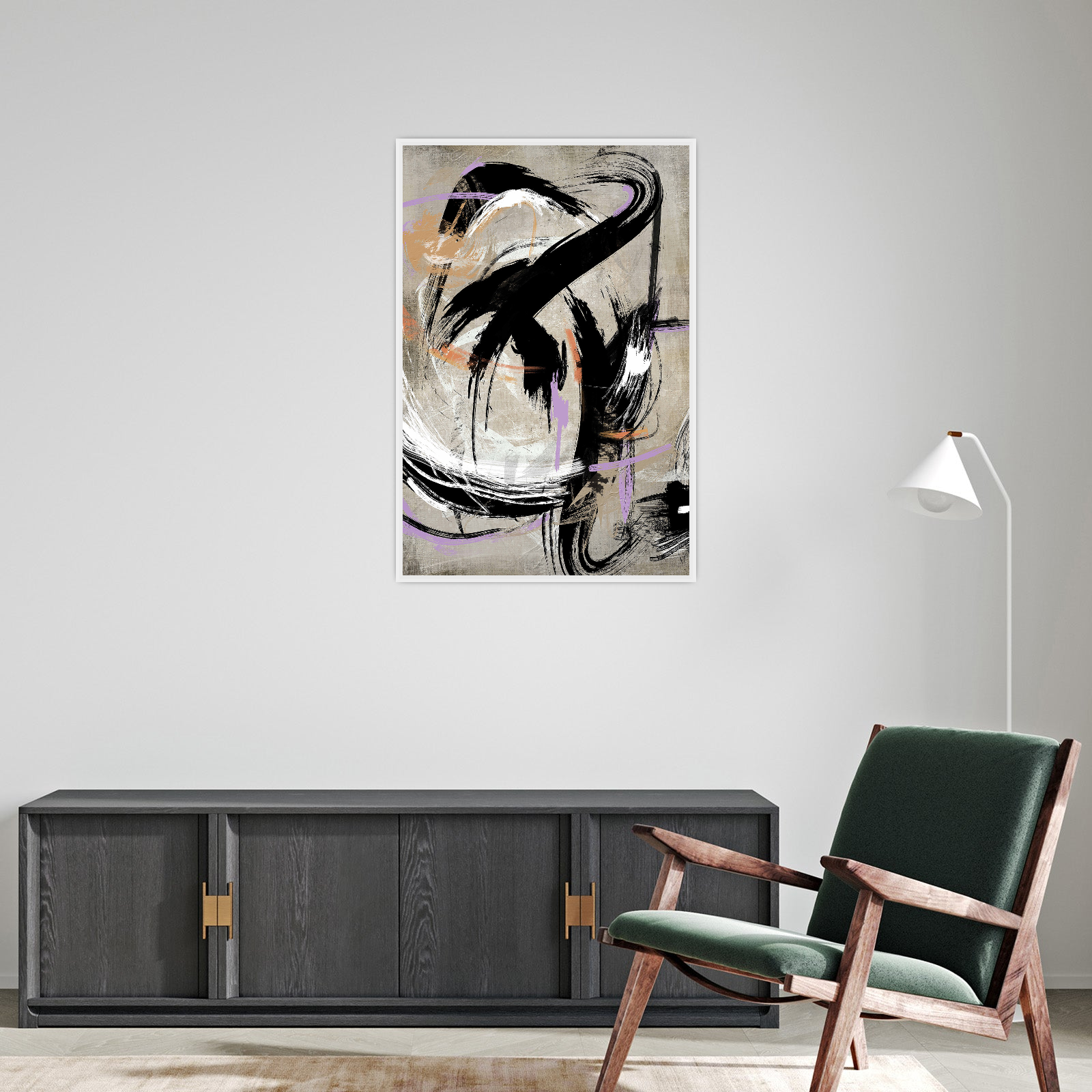 Umetnička slika ​Mreža Linija na platnu - NS Canvas Shop