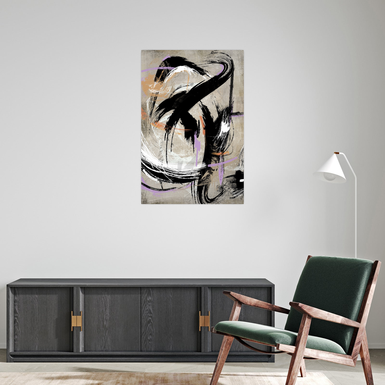 Umetnička slika ​Mreža Linija na platnu - NS Canvas Shop