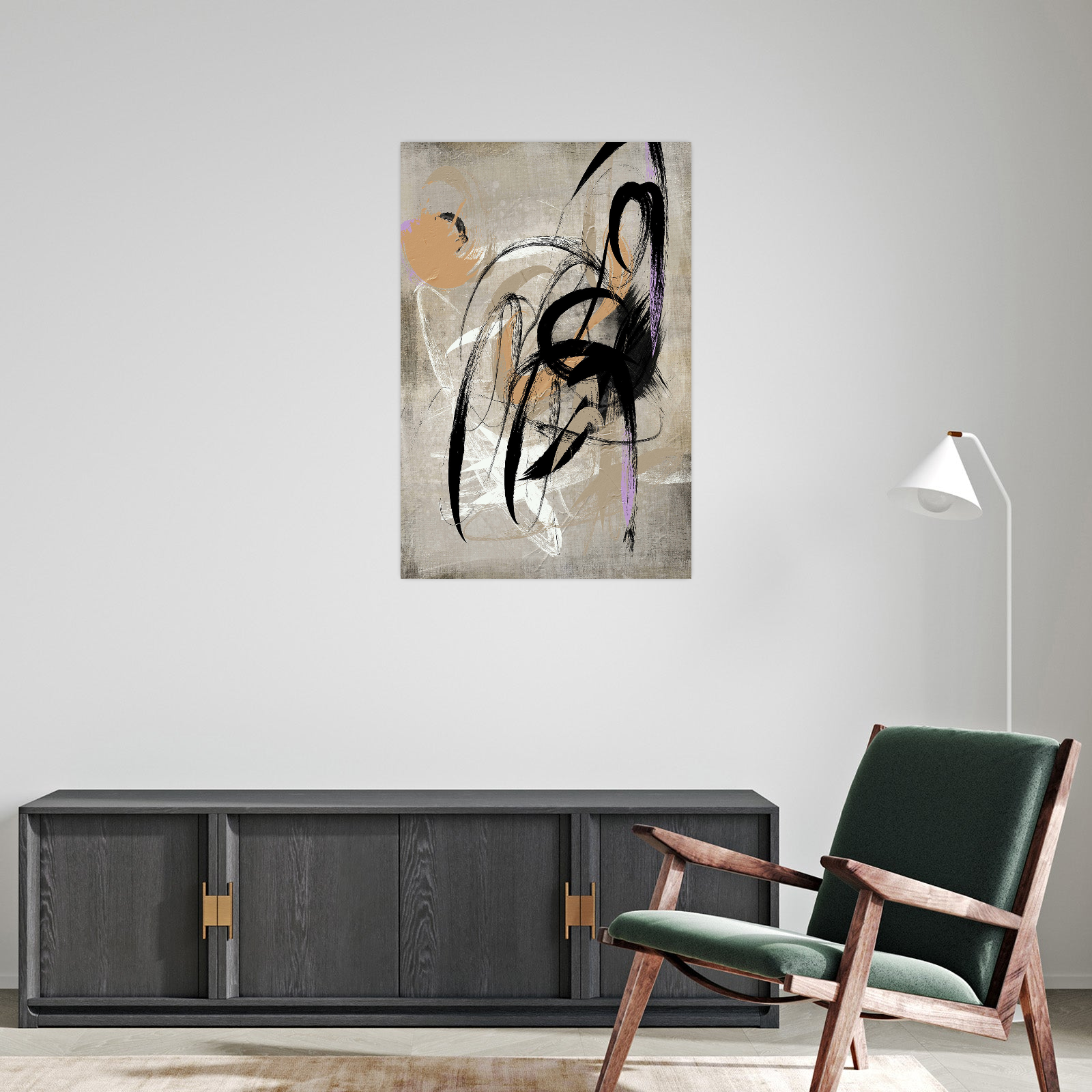 Umetnička slika ​Mreža Linija II na platnu - NS Canvas Shop