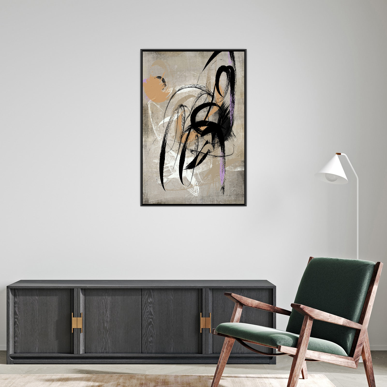 Umetnička slika ​Mreža Linija II na platnu - NS Canvas Shop