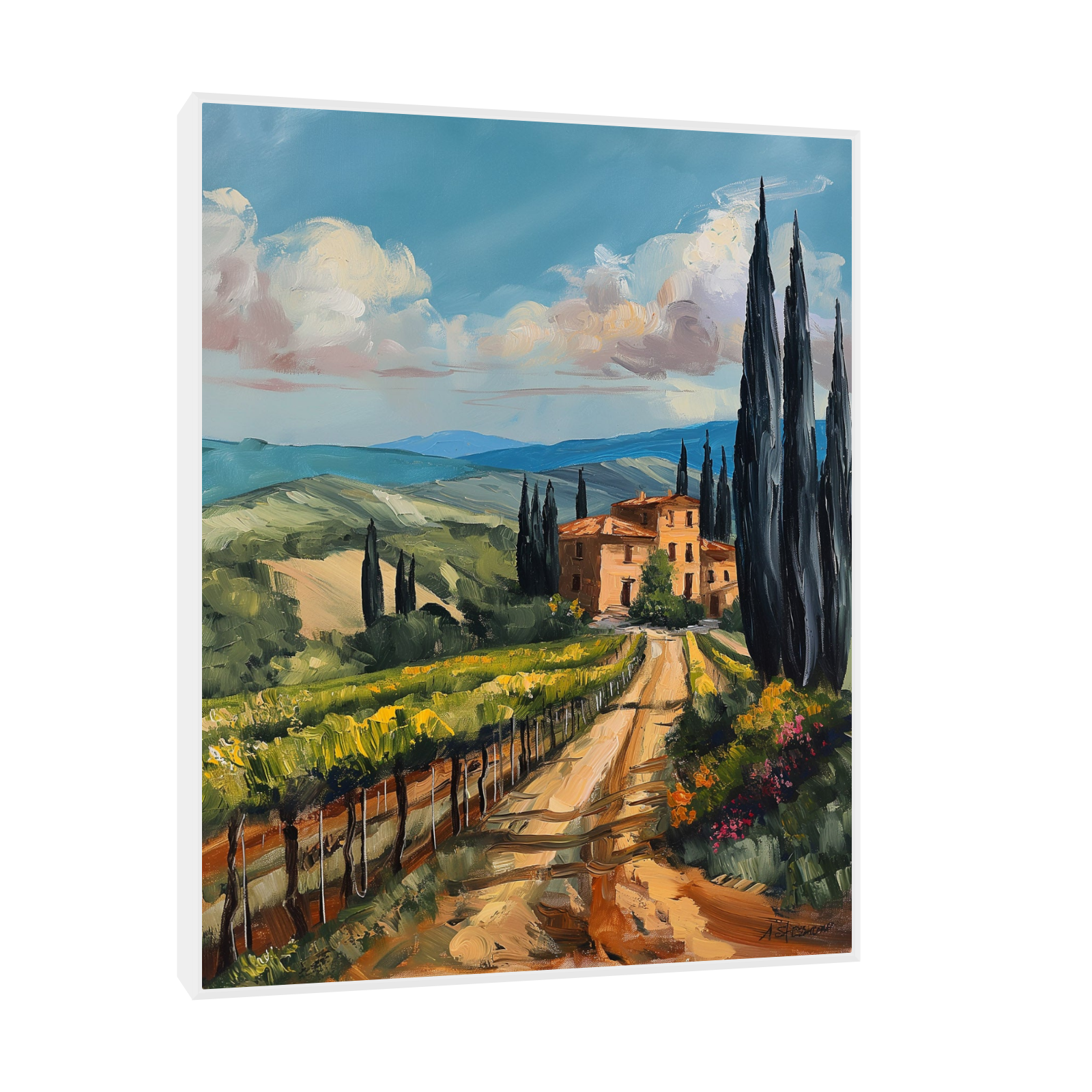 Umetnička slika ​Na kraj sela na platnu - NS Canvas Shop