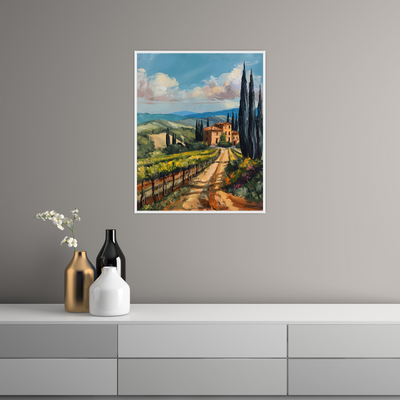 Umetnička slika ​Na kraj sela na platnu - NS Canvas Shop