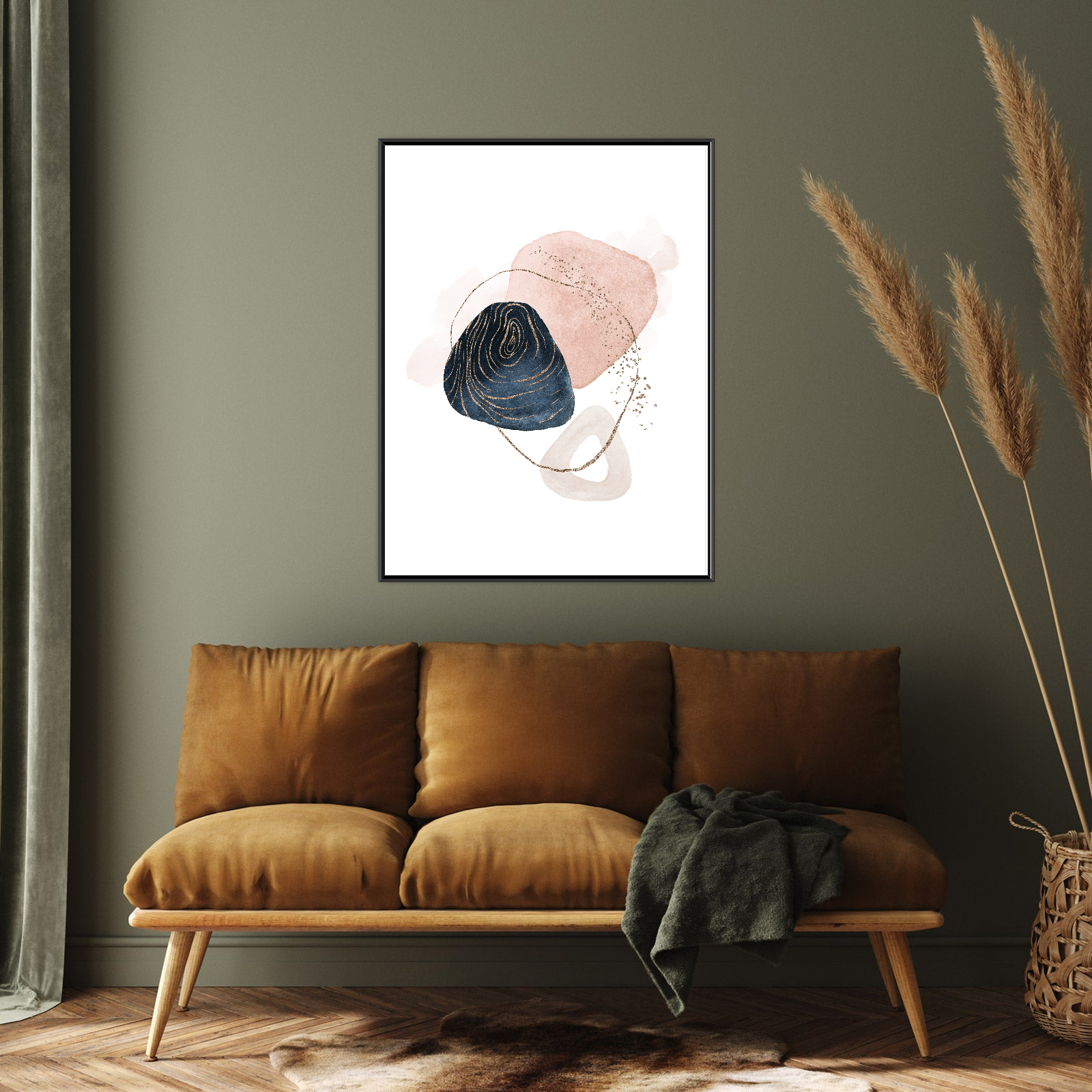 Umetnička slika ​Zlatna prašina III na platnu - NS Canvas Shop