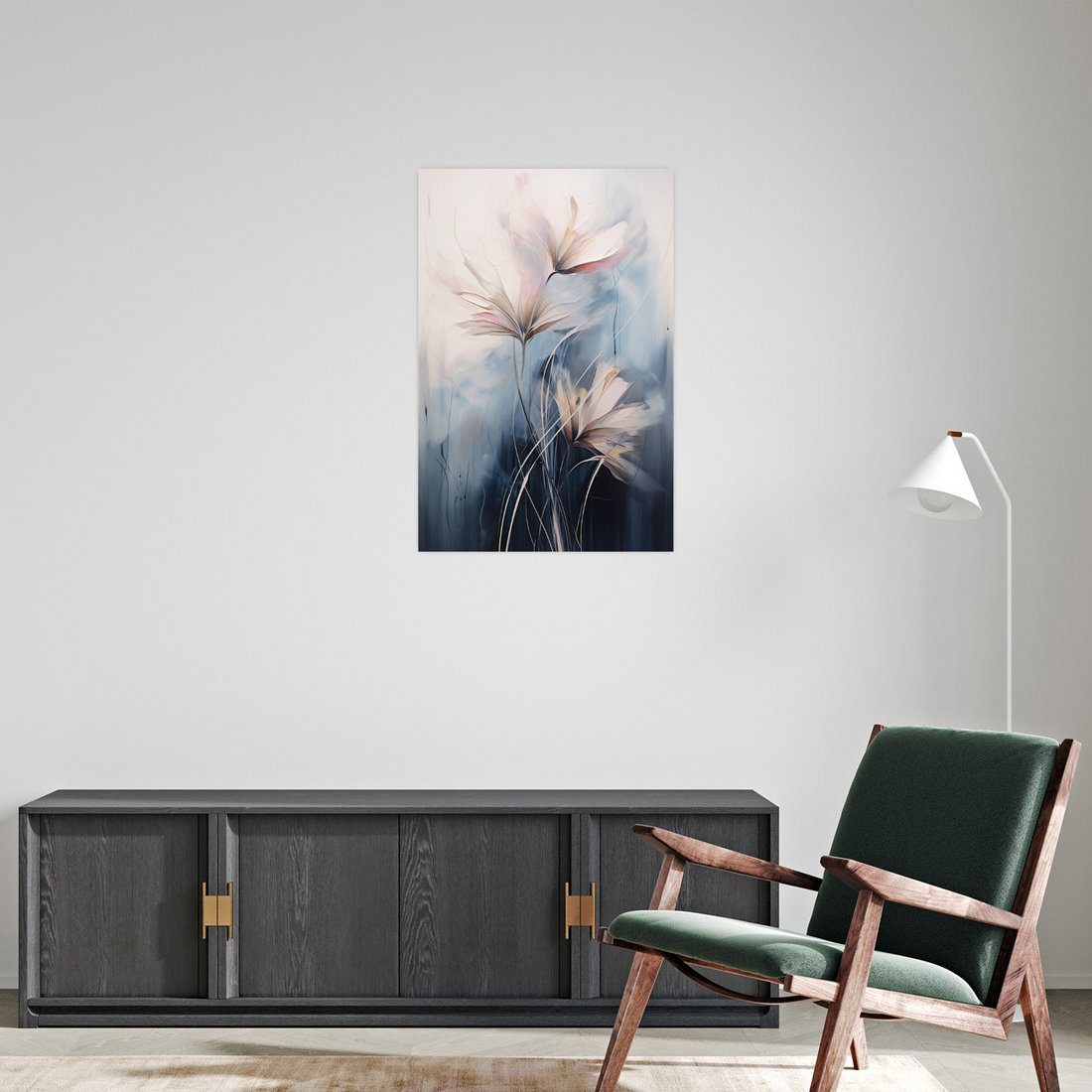 Umetnička slika ​Nežno cveće na platnu - NS Canvas Shop